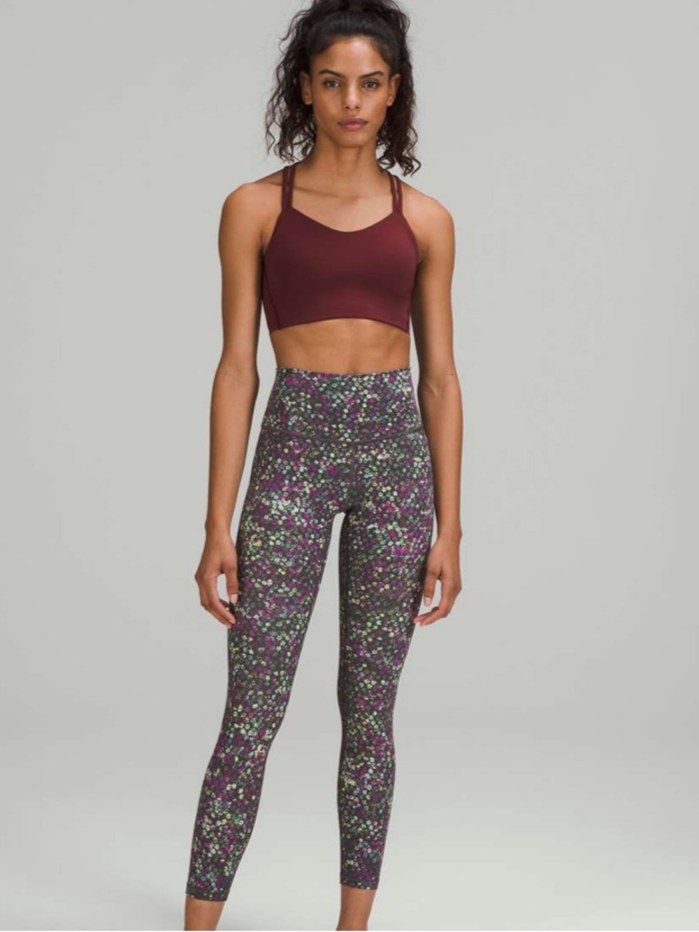 Lululemon Wunder Under Floral 25” Leggings Tight #W5BSNS sz 6